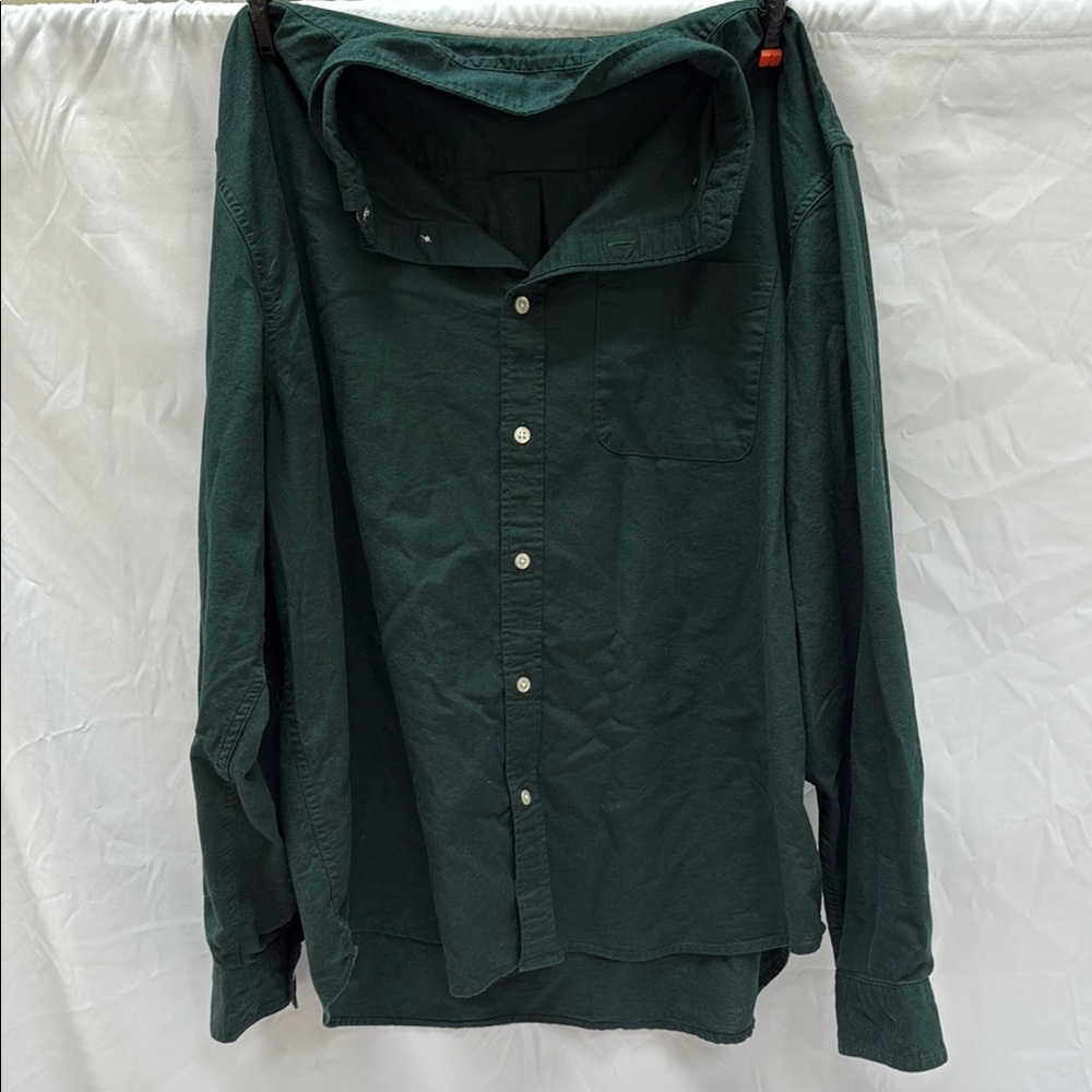 Men's Emerald Green Button-Up Shirt